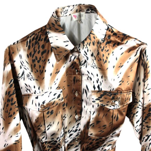 L’Atiste Abstract Cheetah Animal Print Jumpsuit, Size XL - Picture 7 of 11